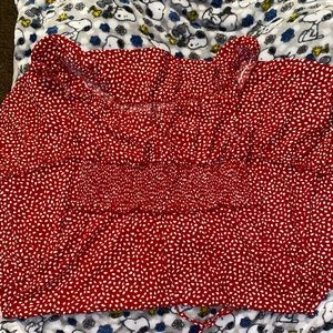 Red polka dot summery dress